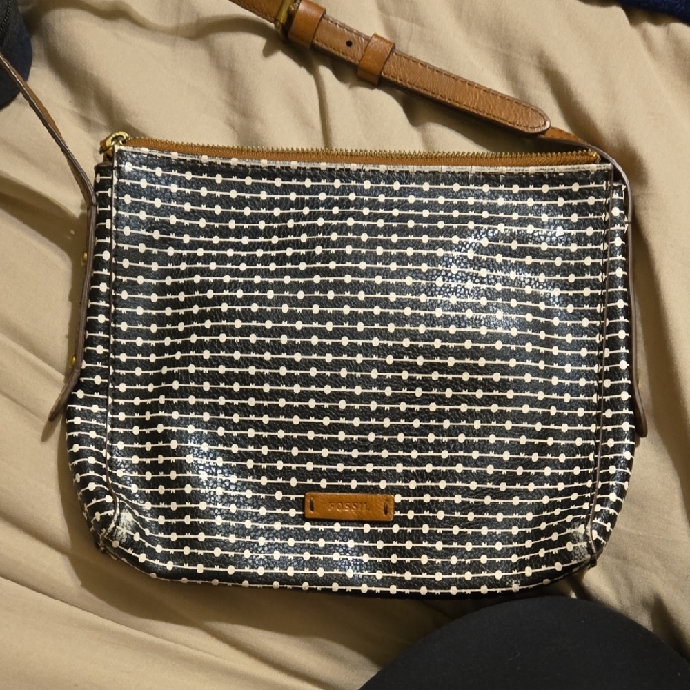 Fossil Black and White Women's Bag